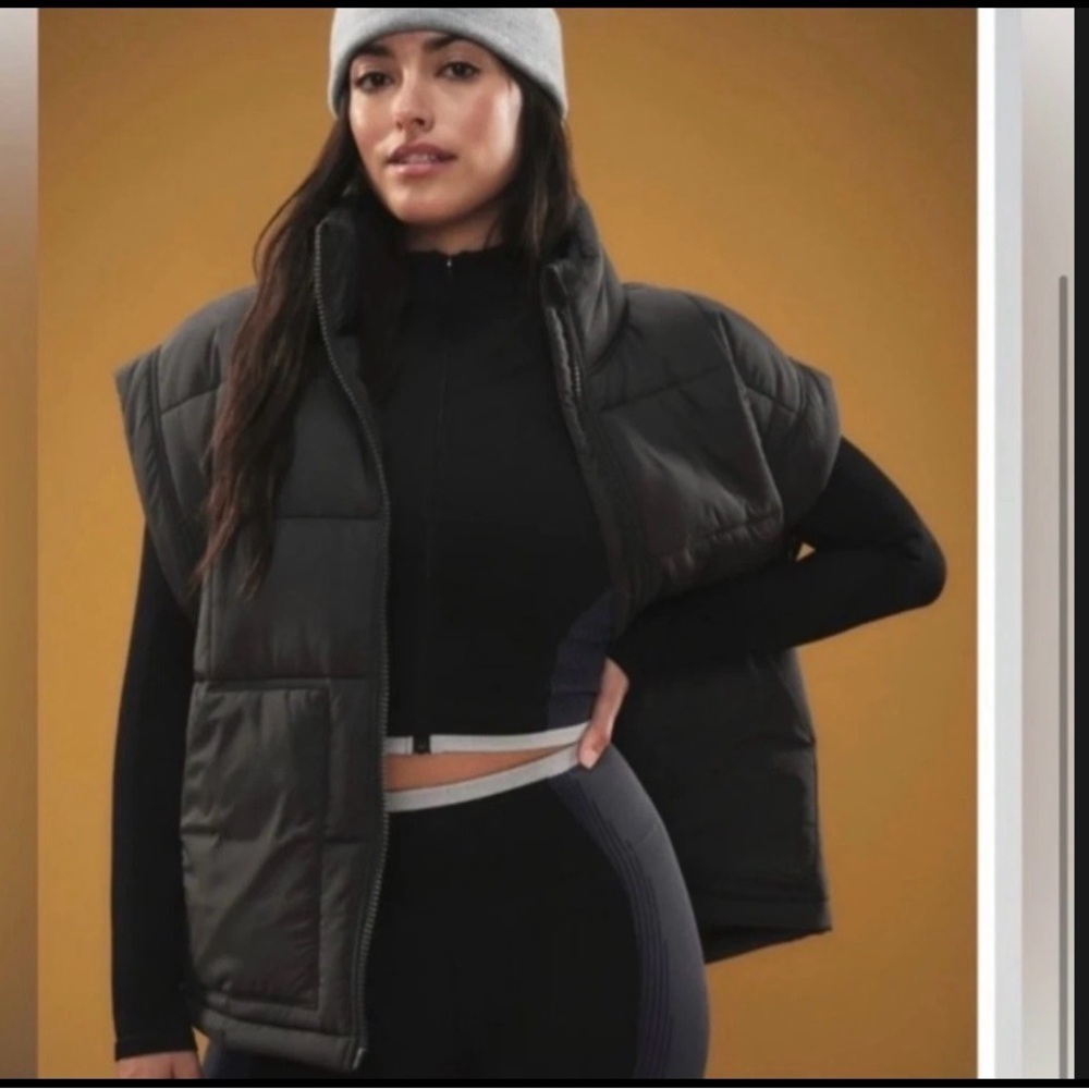 Fabletics Black Puffer Vest
